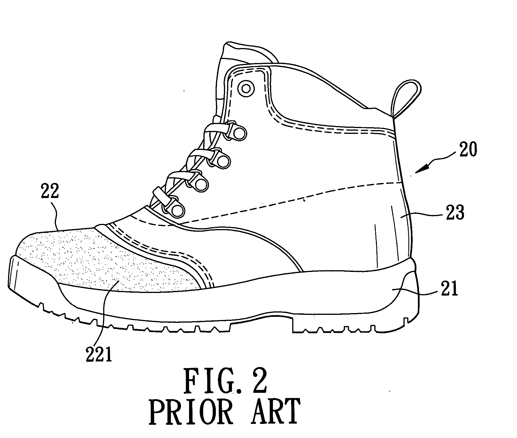Shoe with shell portions