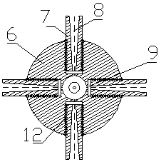 Line-sweeping airflow slurry nozzle