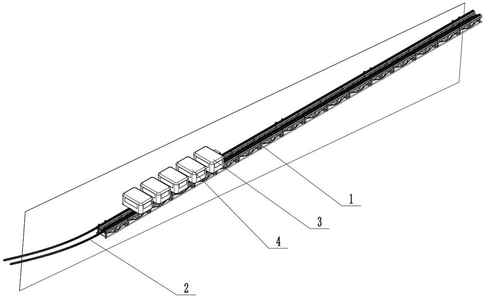 Inclined construction lifting device