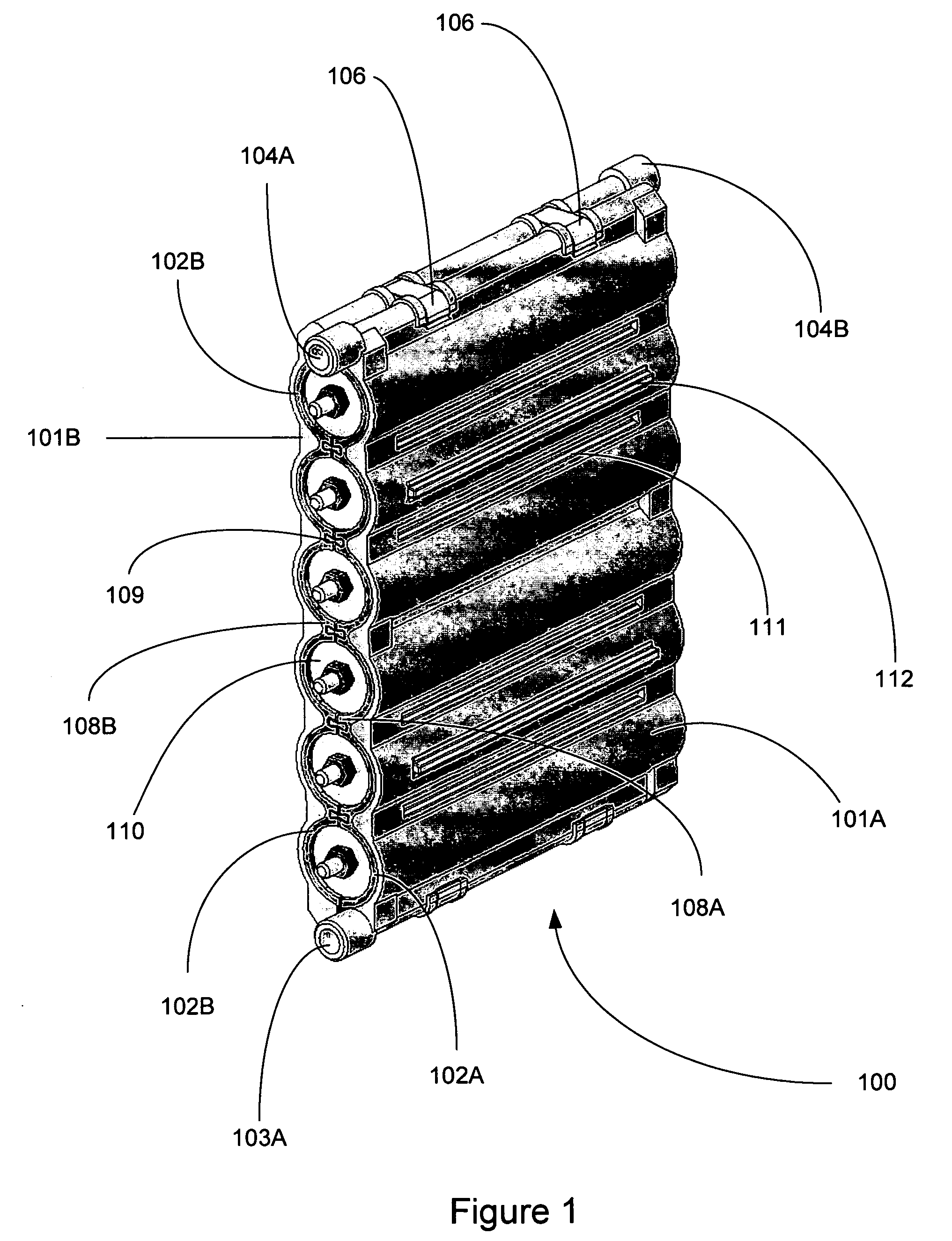 Device for housing electrochemical cells