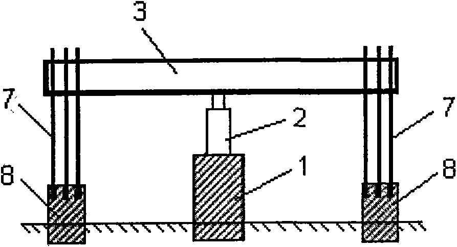Foundation pile static test loading counterforce test method and weight boxes used by same