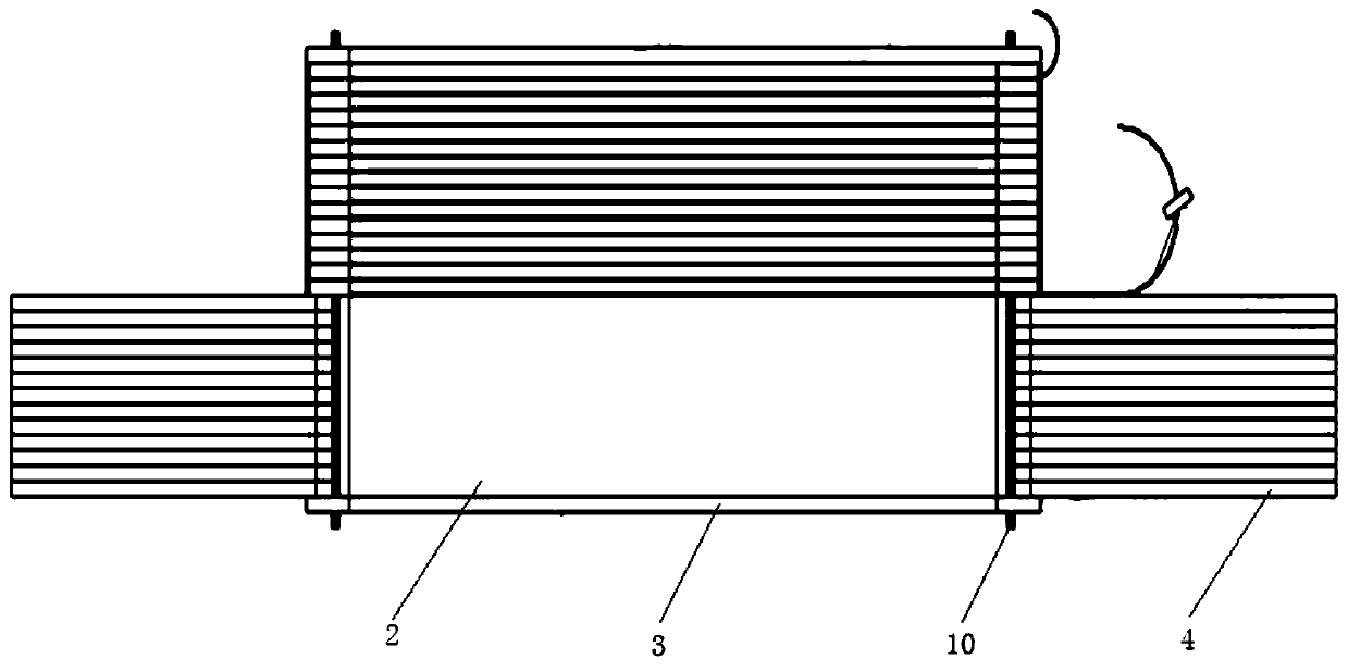 Manufacturing device and preparation method of a plug-free light-transmitting concrete slab