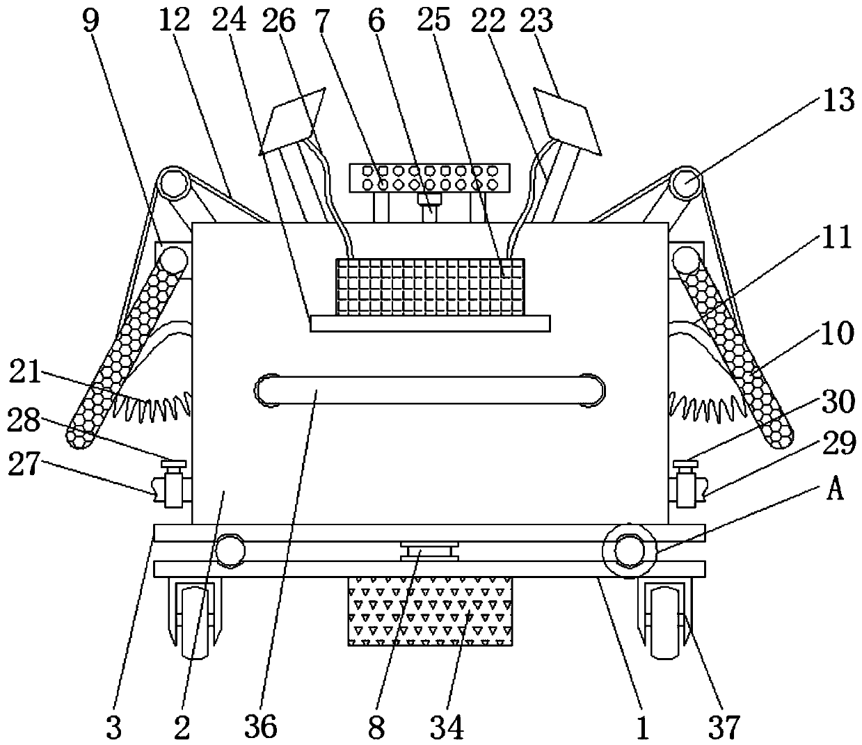 High-efficiency, energy-saving and water-saving self-controlled spray-drip irrigation device for agriculture and forestry