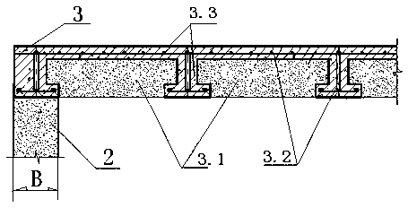 Energy-saving domestic architecture with cast-in-place industrial gypsum bearing wall and manufacturing method thereof