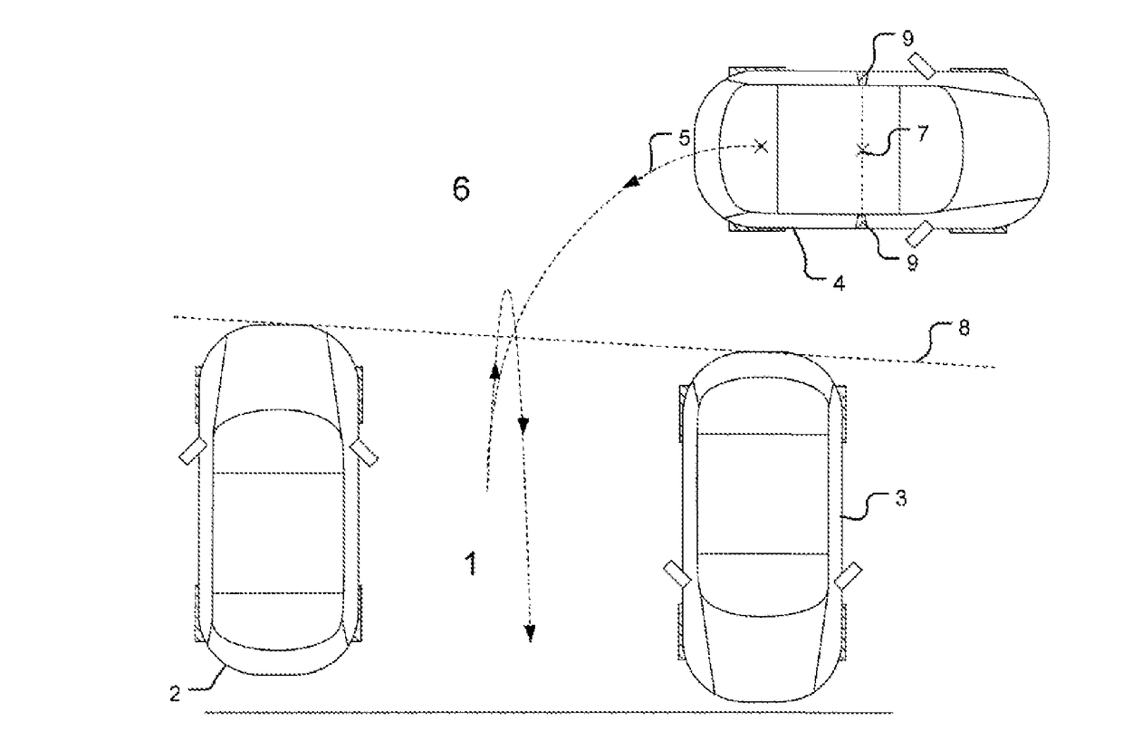 Accident Prevention with Following Traffic During an Automated Parking Procedure in a Transverse Parking Space