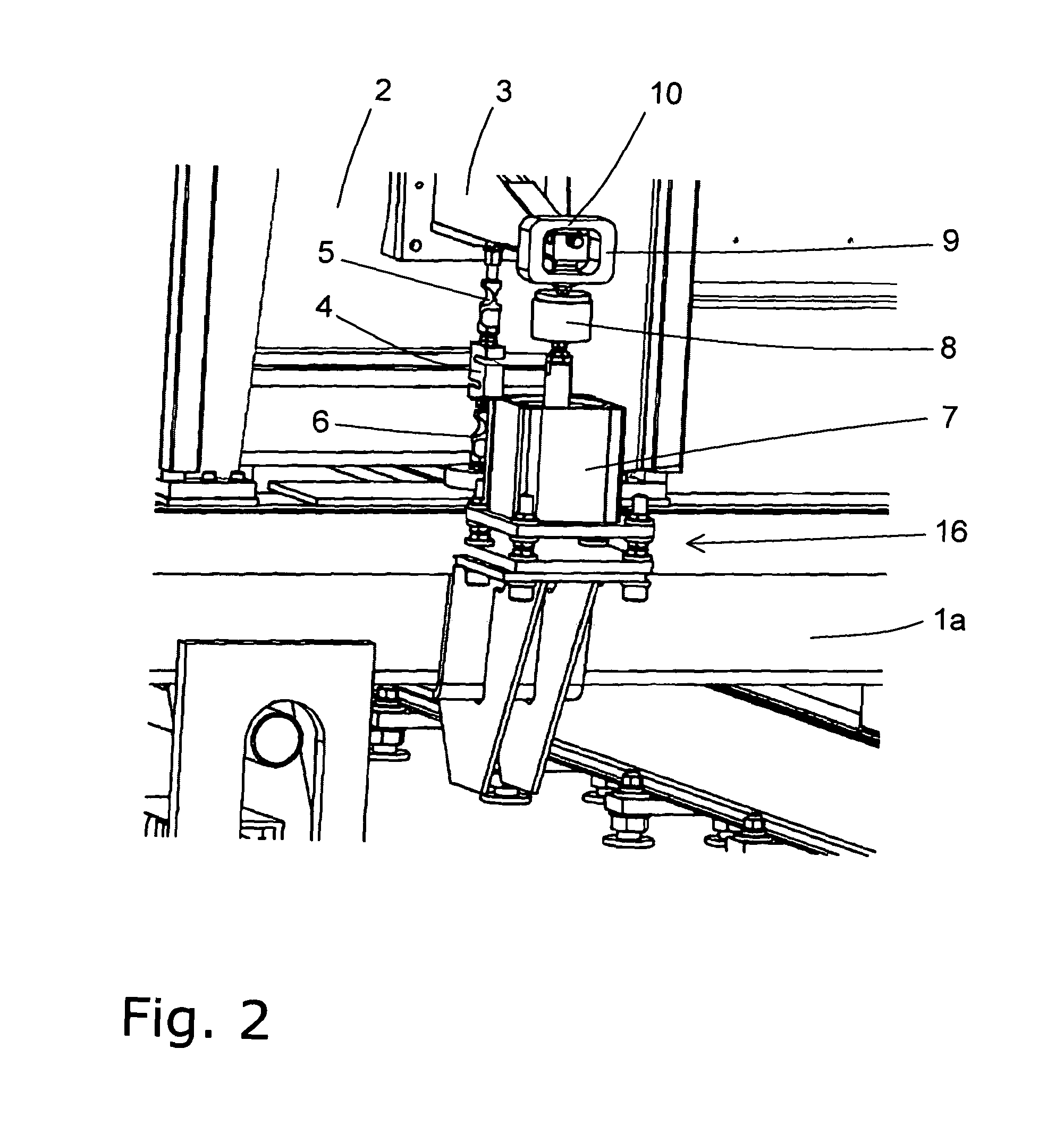 Test stand with an apparatus for calibrating a force-measuring device