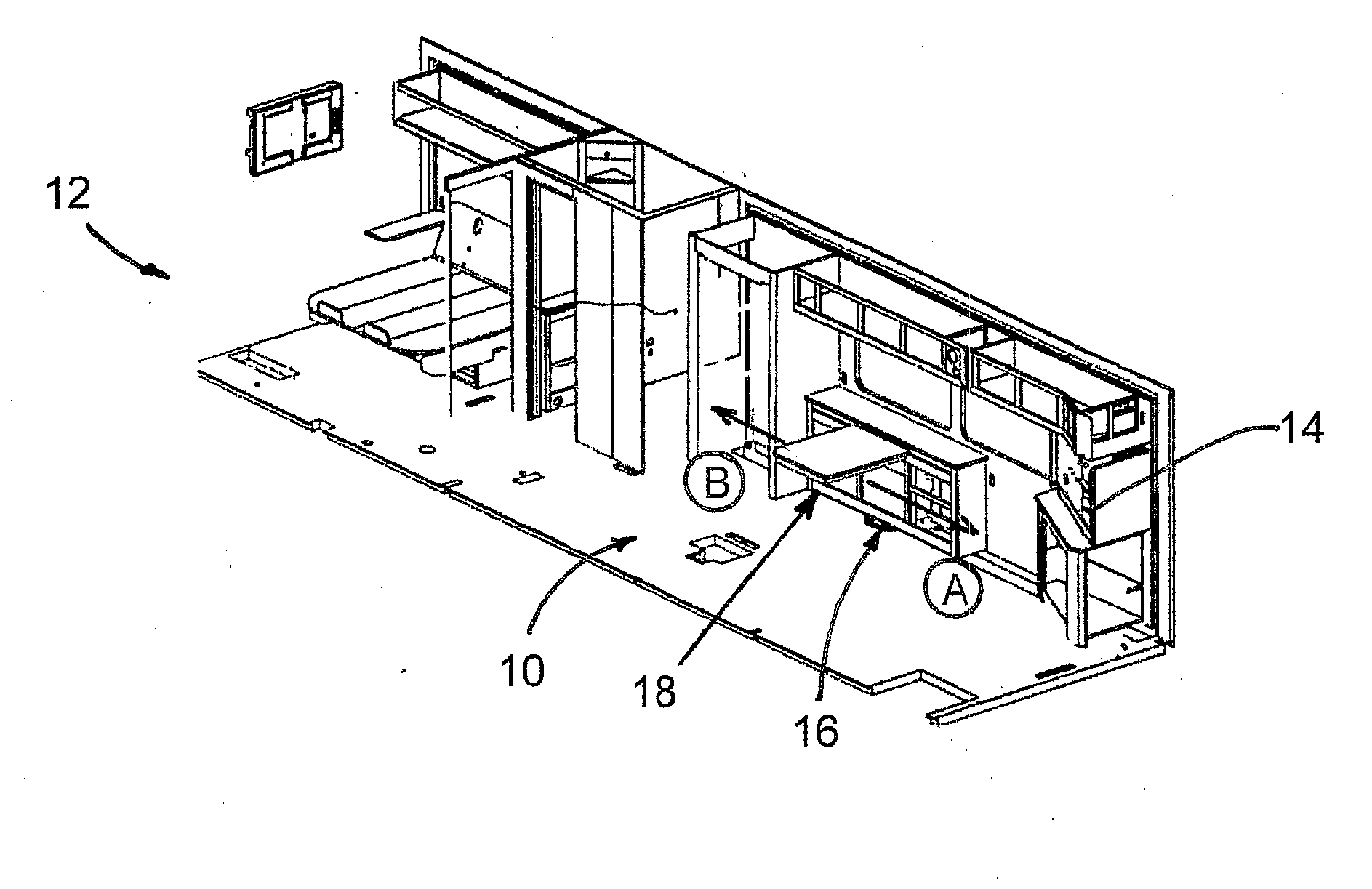 Slidable Table for A Vehicle