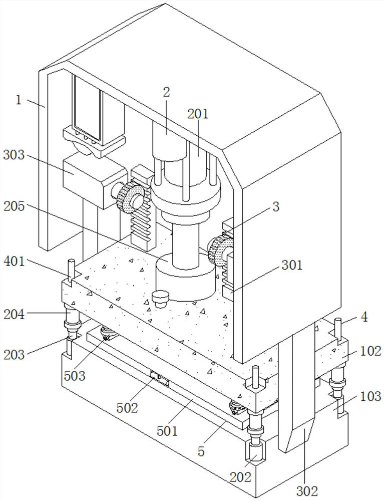 Module press-fitting device with floating pressure balance mechanism