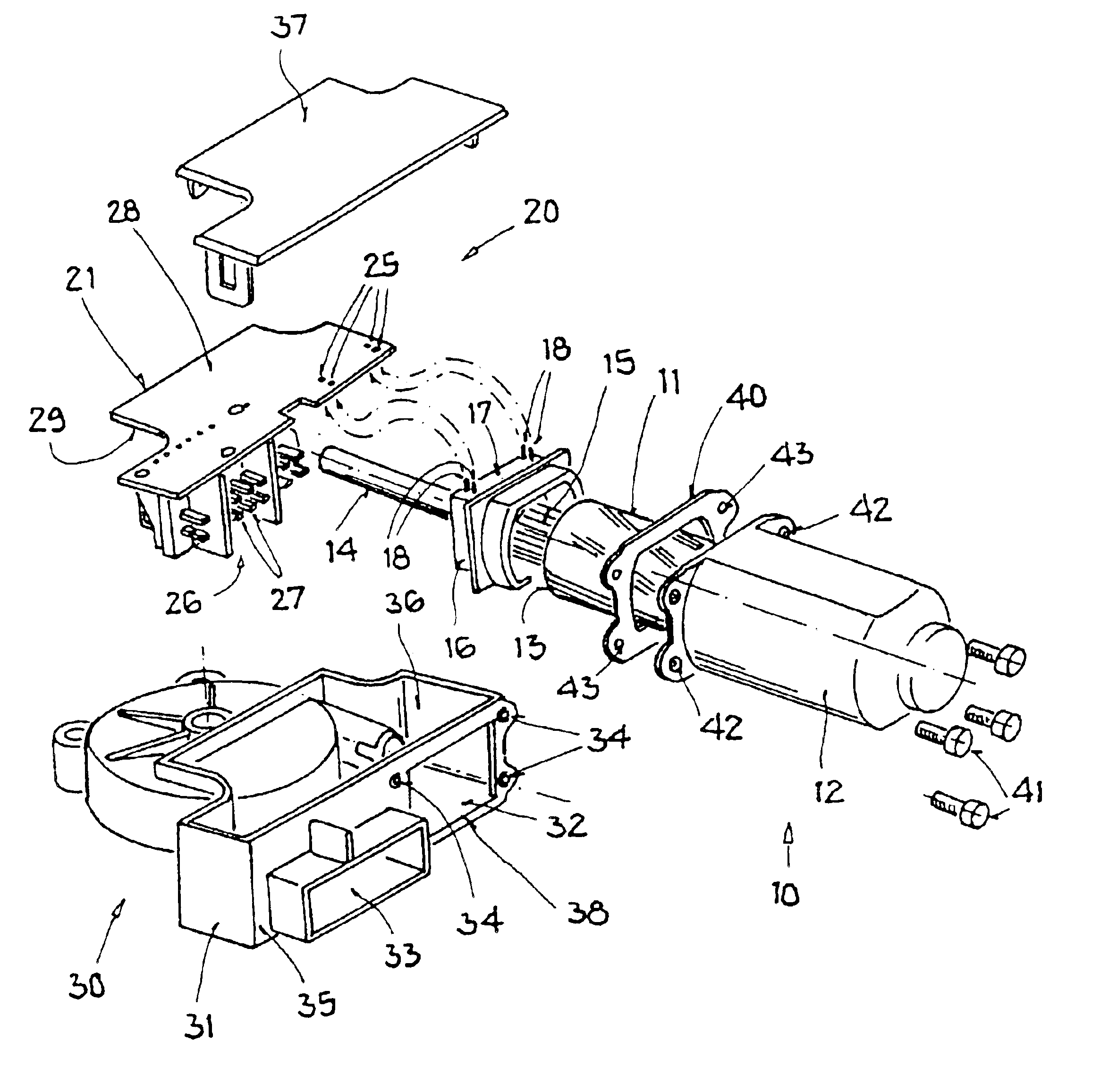 Electric drive unit consisting of an electromotor and an electronic module