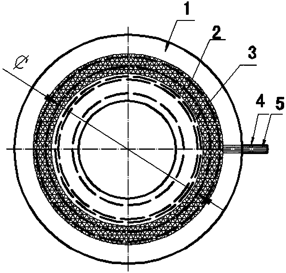 A continuous casting tundish dispersion-type breathable ring upper nozzle seat brick and its refining method by argon blowing