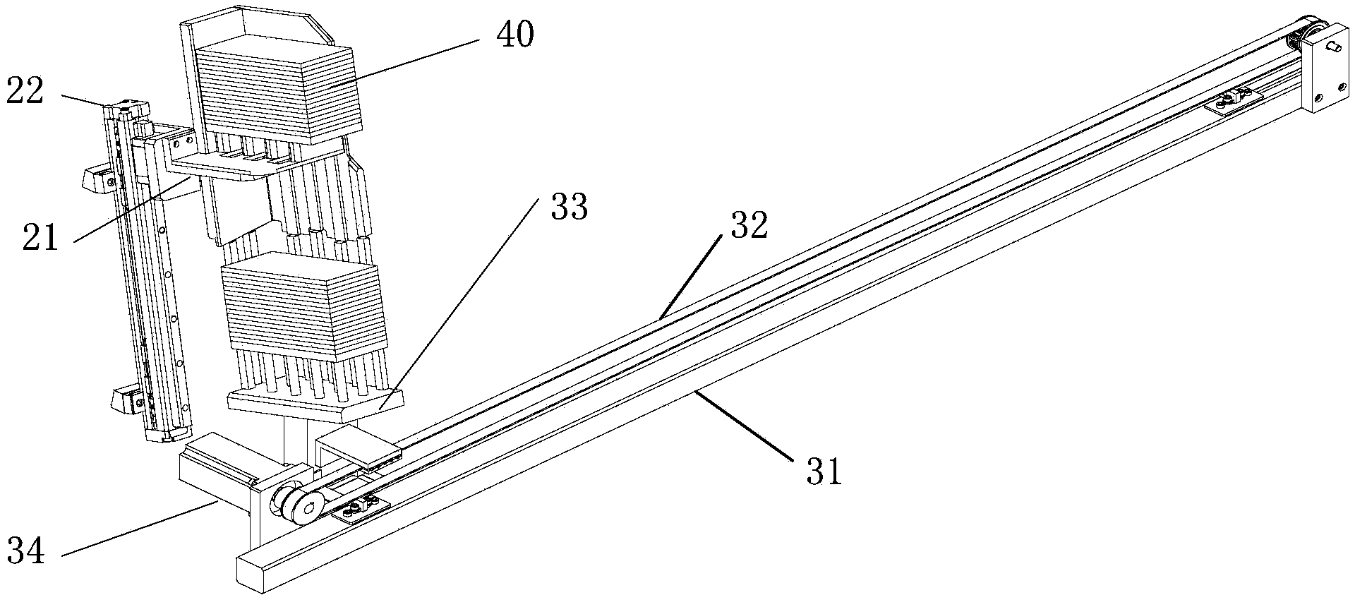 Flaky material stacking and conveying device