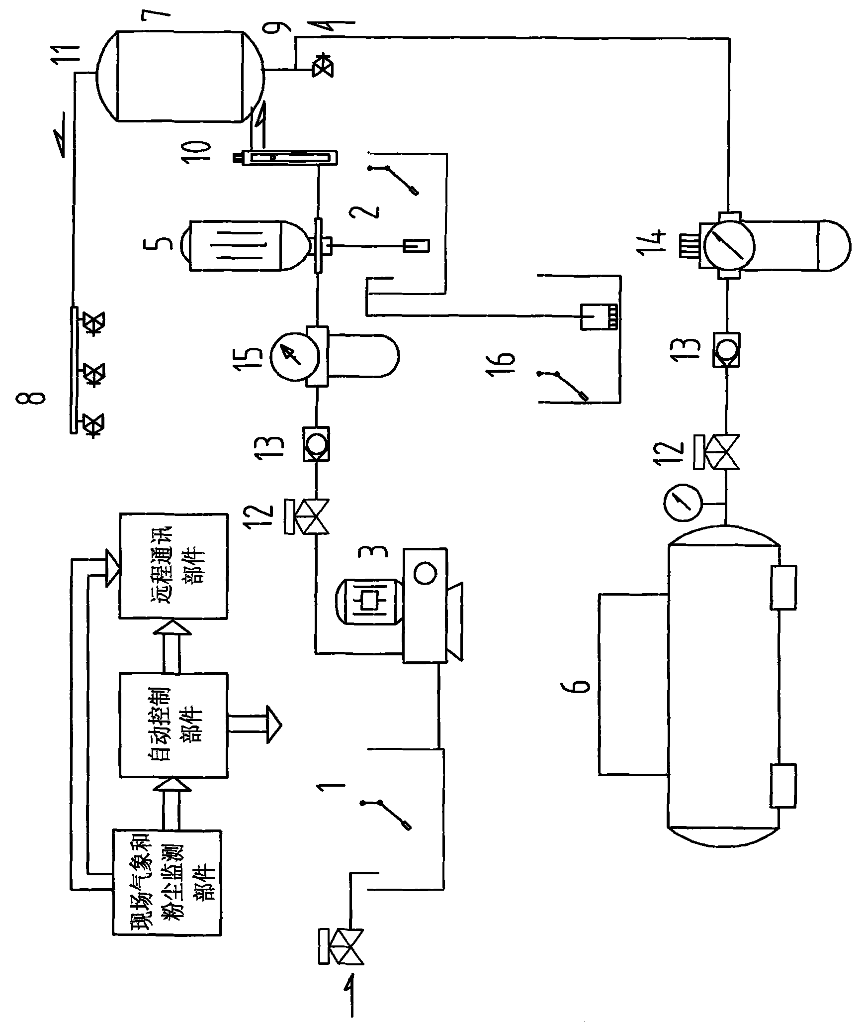 Liquid membrane dust suppression device