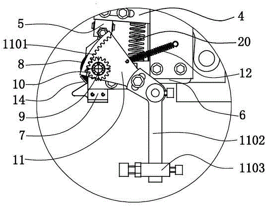 Material-saving weft cutting device for rapier loom