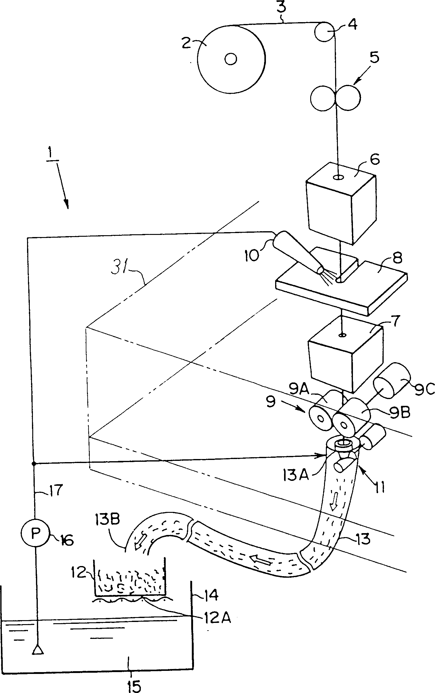 Wire cut electric discharge machining device