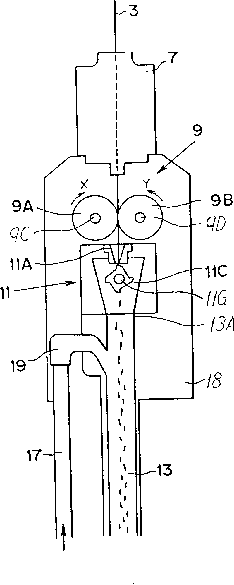 Wire cut electric discharge machining device