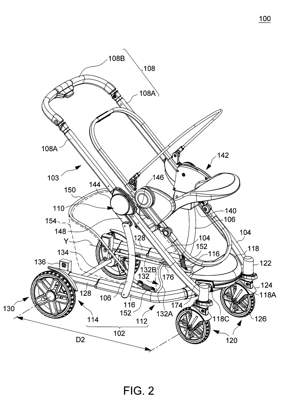 Child Stroller Apparatus Having An Expandable Frame