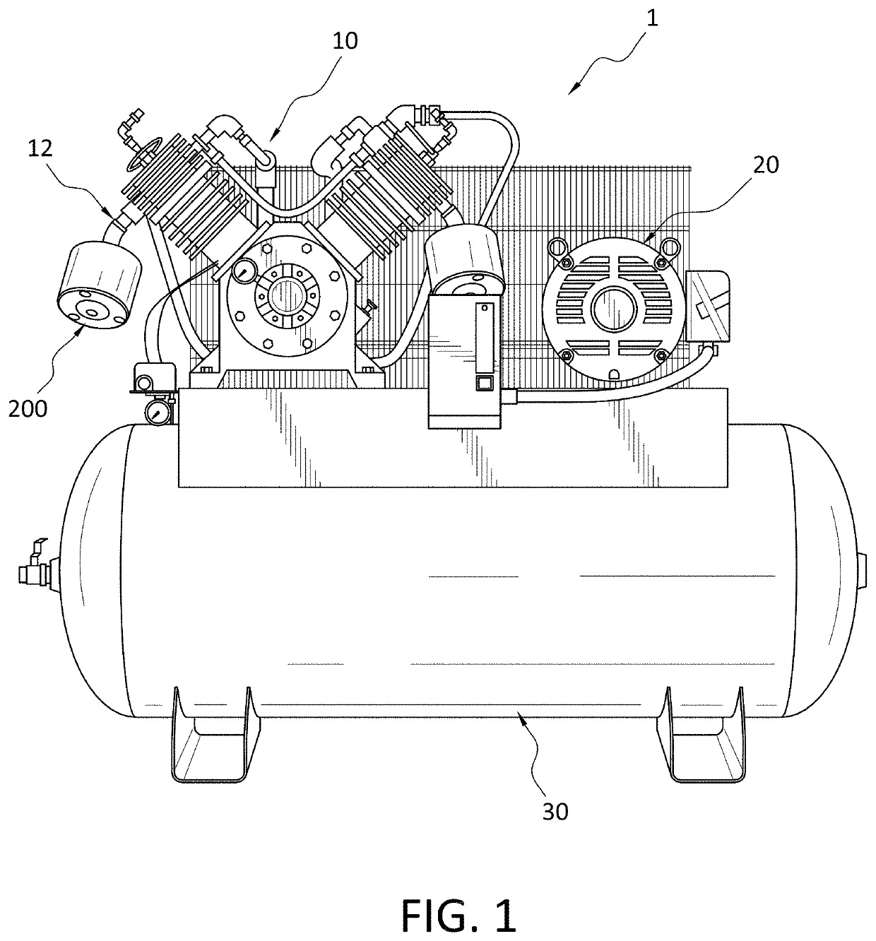 Noise reducing silencer with a spirally shaped tube for a compressor