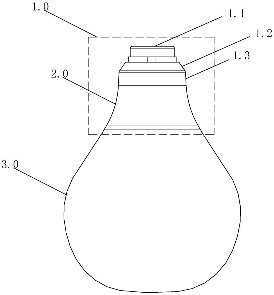 LED bulb lamp holder wire exposure detection device and detection method
