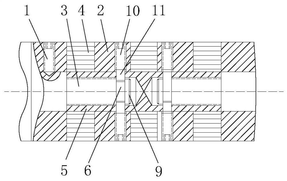 An Equal-diameter Connecting Device Between the Short Sections of the Mover Mandrel of a Linear Motor