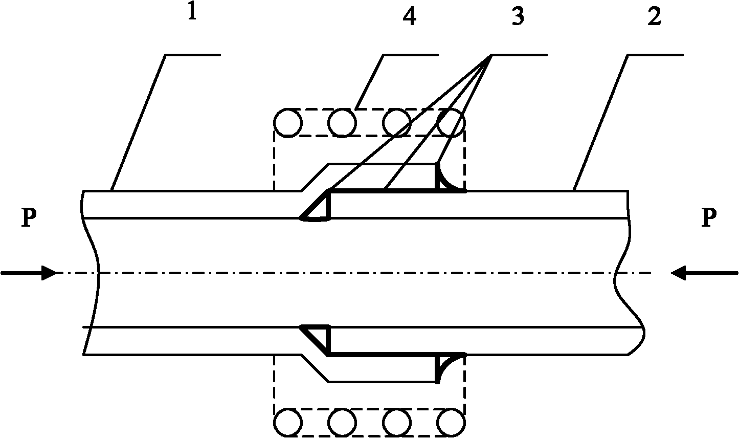 Dissimilar metal connection method for copper-aluminum pipe