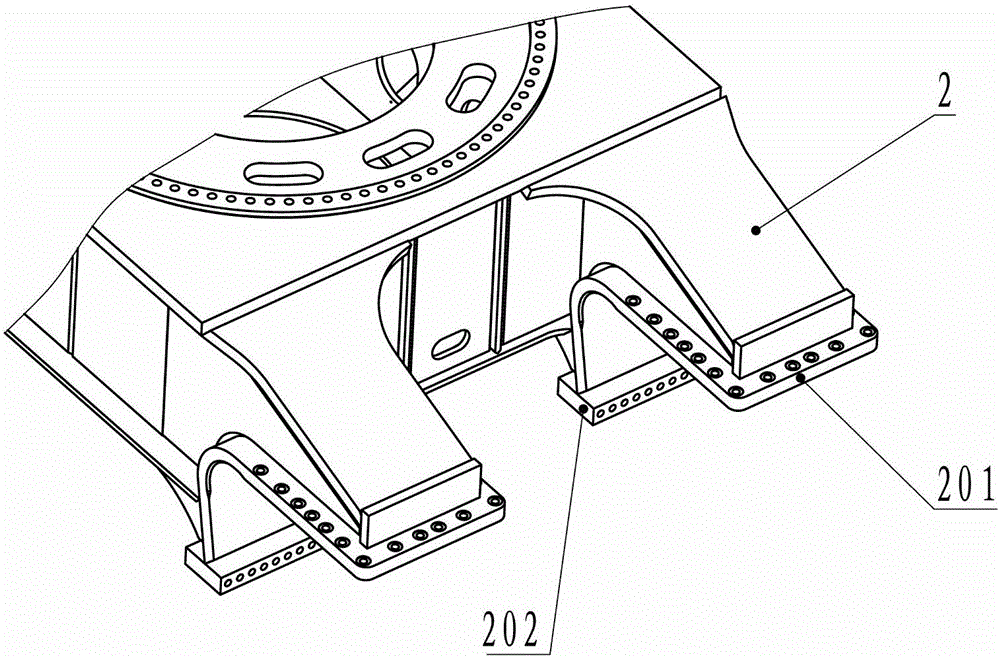 Connecting structure of engineering mechanical chassis