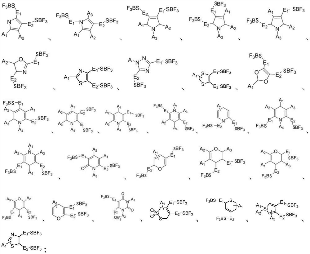 Sulfur-based boron trifluoride salt electrolyte containing unsaturated heterocyclic ring as well as preparation method and application of sulfur-based boron trifluoride salt electrolyte