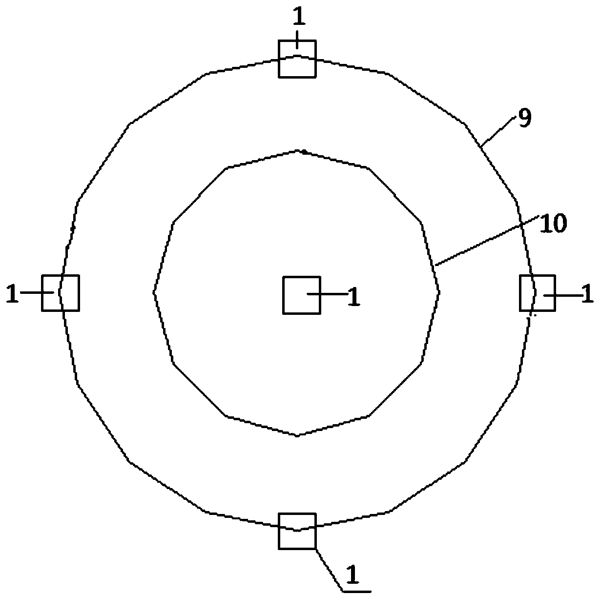 Installation method of large-diameter circular roof pipe truss