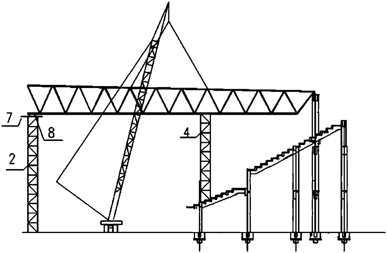Installation method of large-diameter circular roof pipe truss