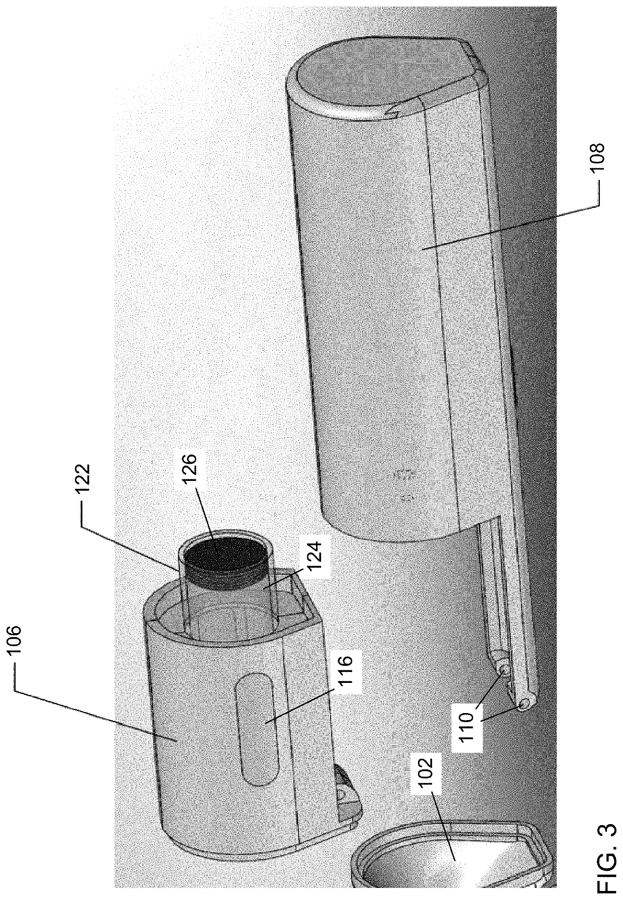 Liquid-filled cartridge for electronic device that produces an aerosol for inhalation by a person