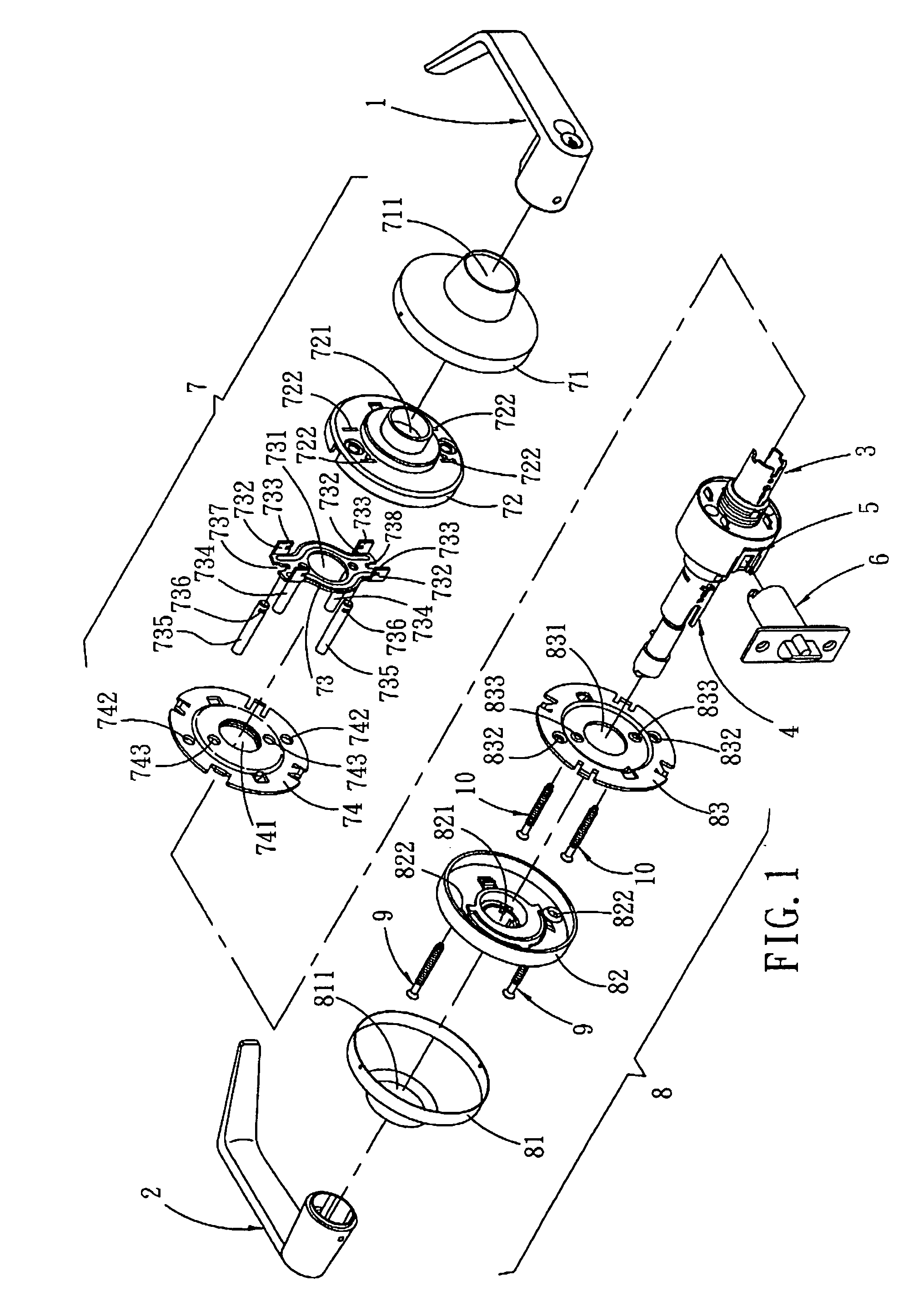 Post-removable construction of a door lock device