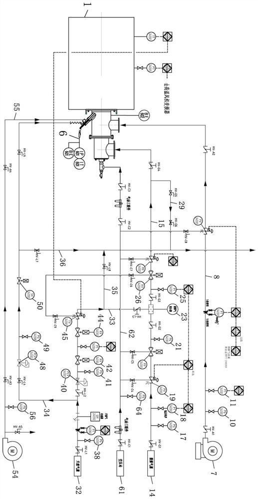 Sludge combustible gas hot blast stove ignition control system and control method