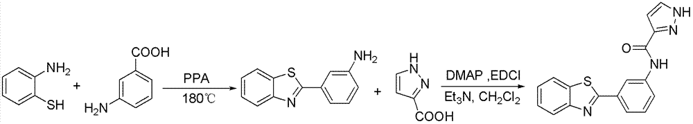 Benzothiazole derivative, preparation method and application thereof