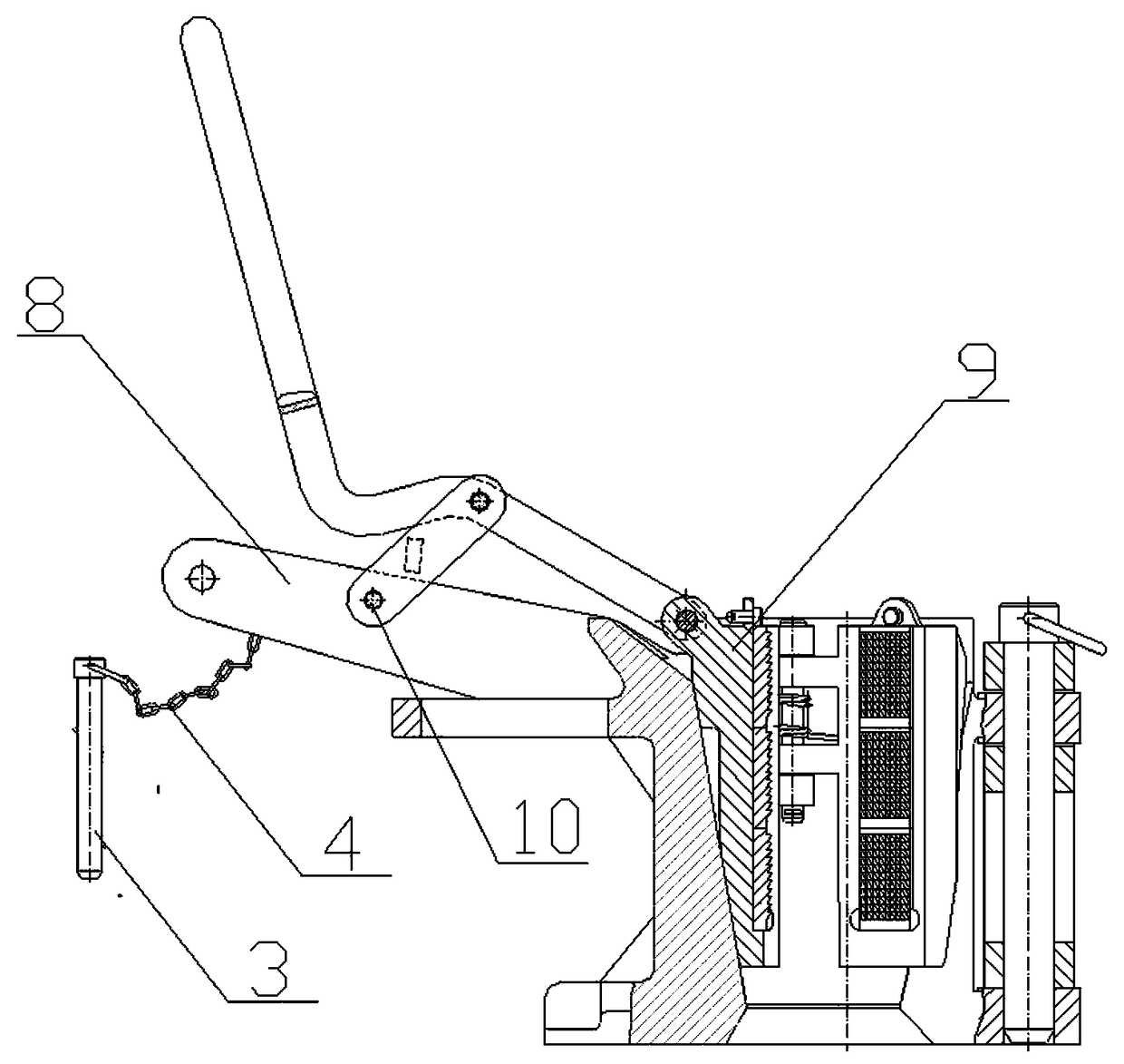 Novel operating handlebar mechanism for chuck