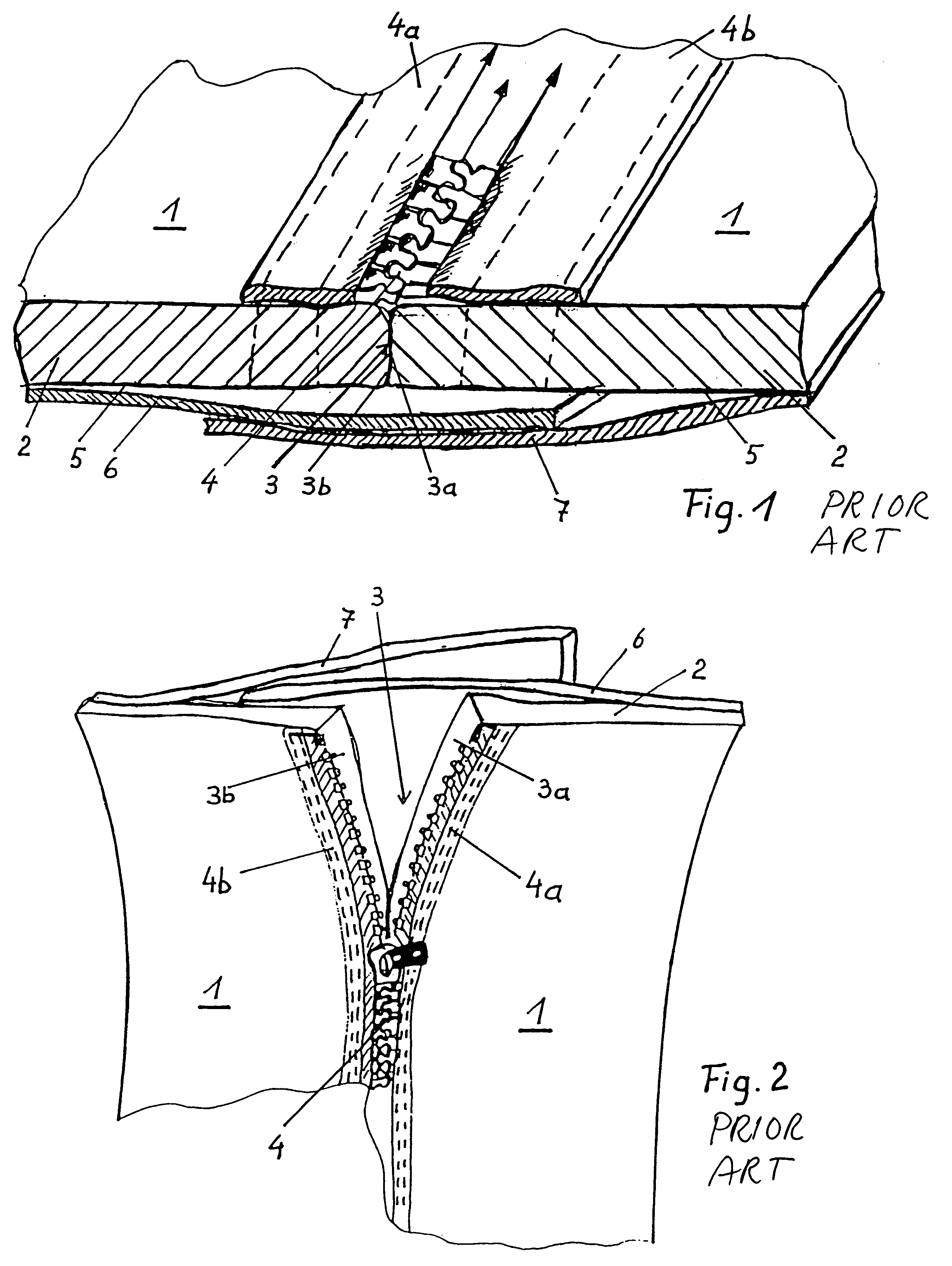 Closure device for slit opening of aquatic sport suit
