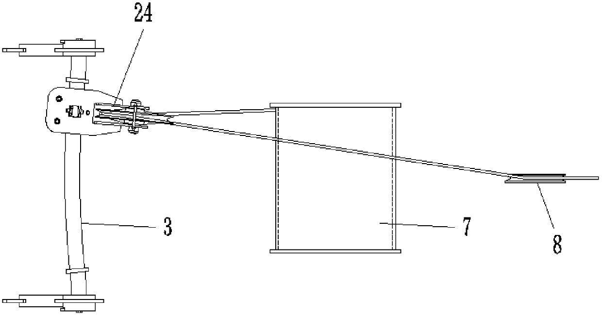 Crankshaft rope arrangement and its installation structure
