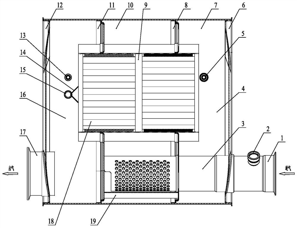 Structure for improving accuracy of box type aftertreatment nitrogen oxide measuring point