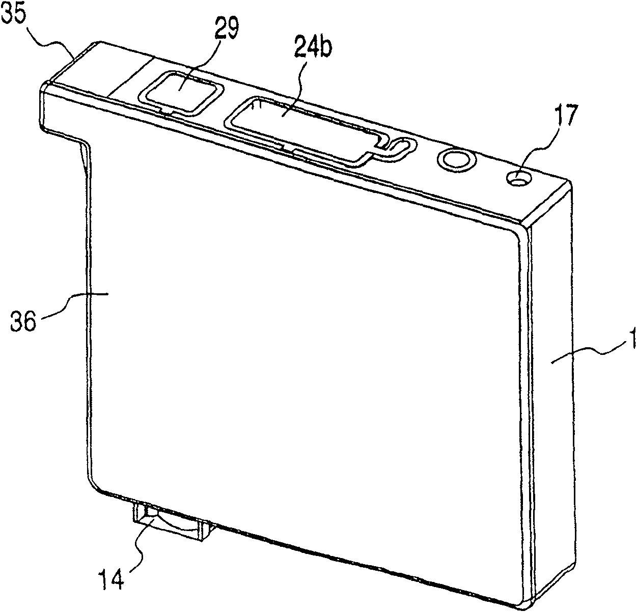 Ink cartridge for ink jet recording device