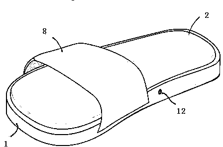 Shoe sole used for diabetic patient and slipper made of shoe sole