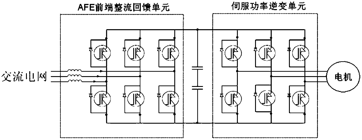 Motor back electromotive force energy feedback and discharge system