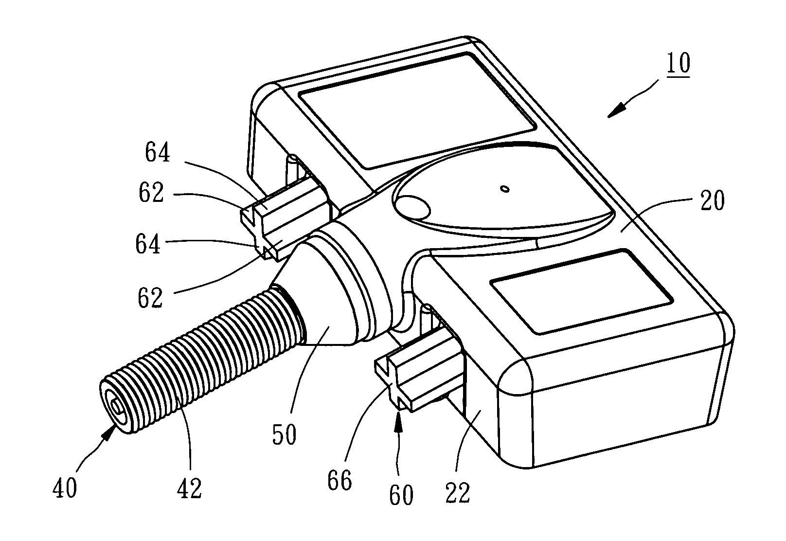 Tire pressure gauge with displacement limiting members