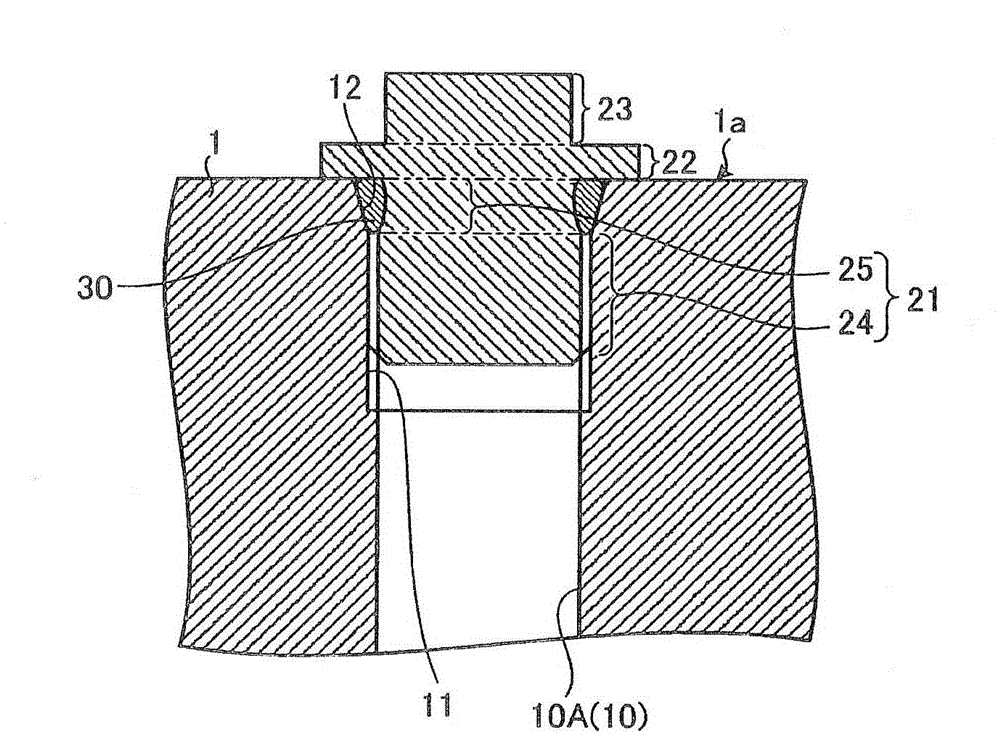 Structure for closing hole for hydraulic circuit