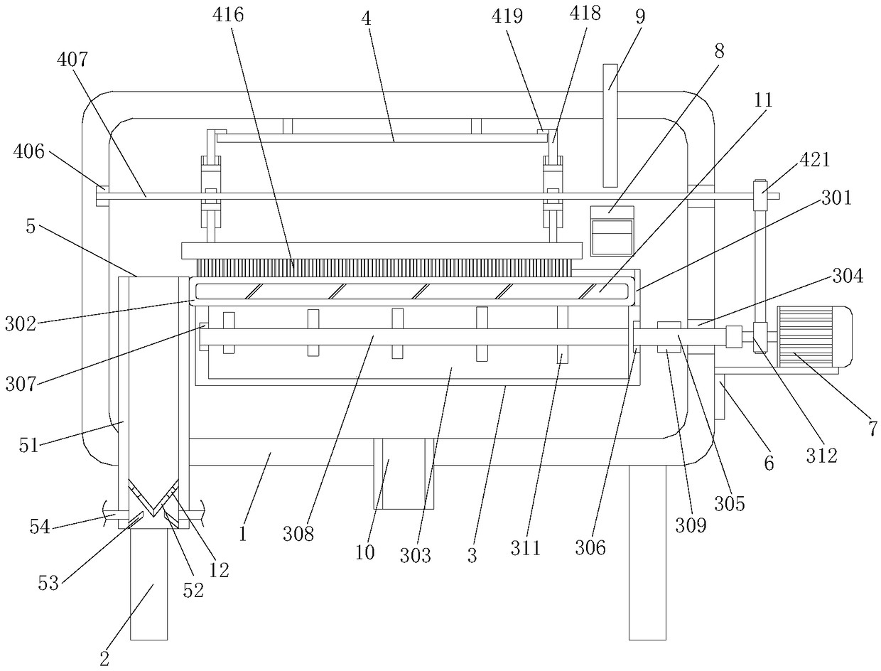 Double-axis linked fluctuating overturning cobblestone scrubbing equipment