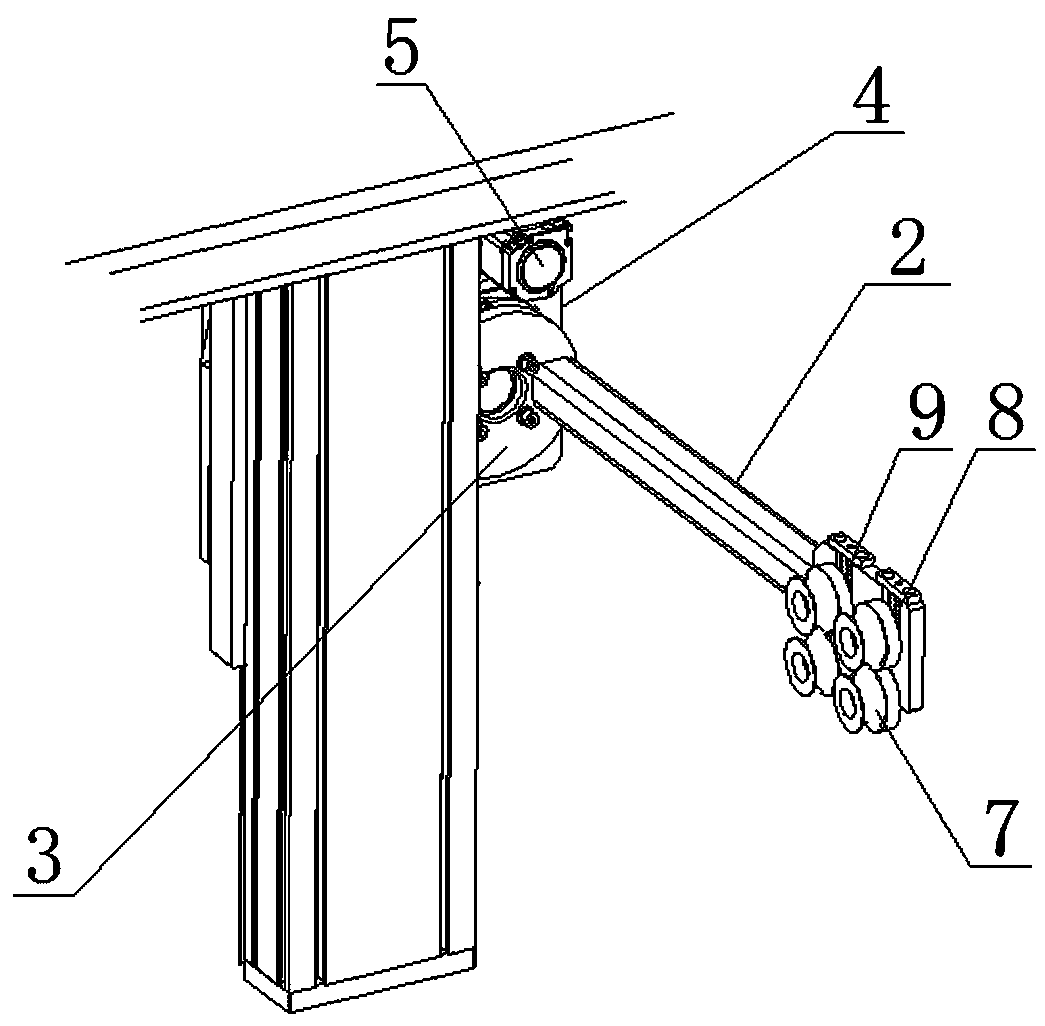 Truss type automatic wire take-up machine