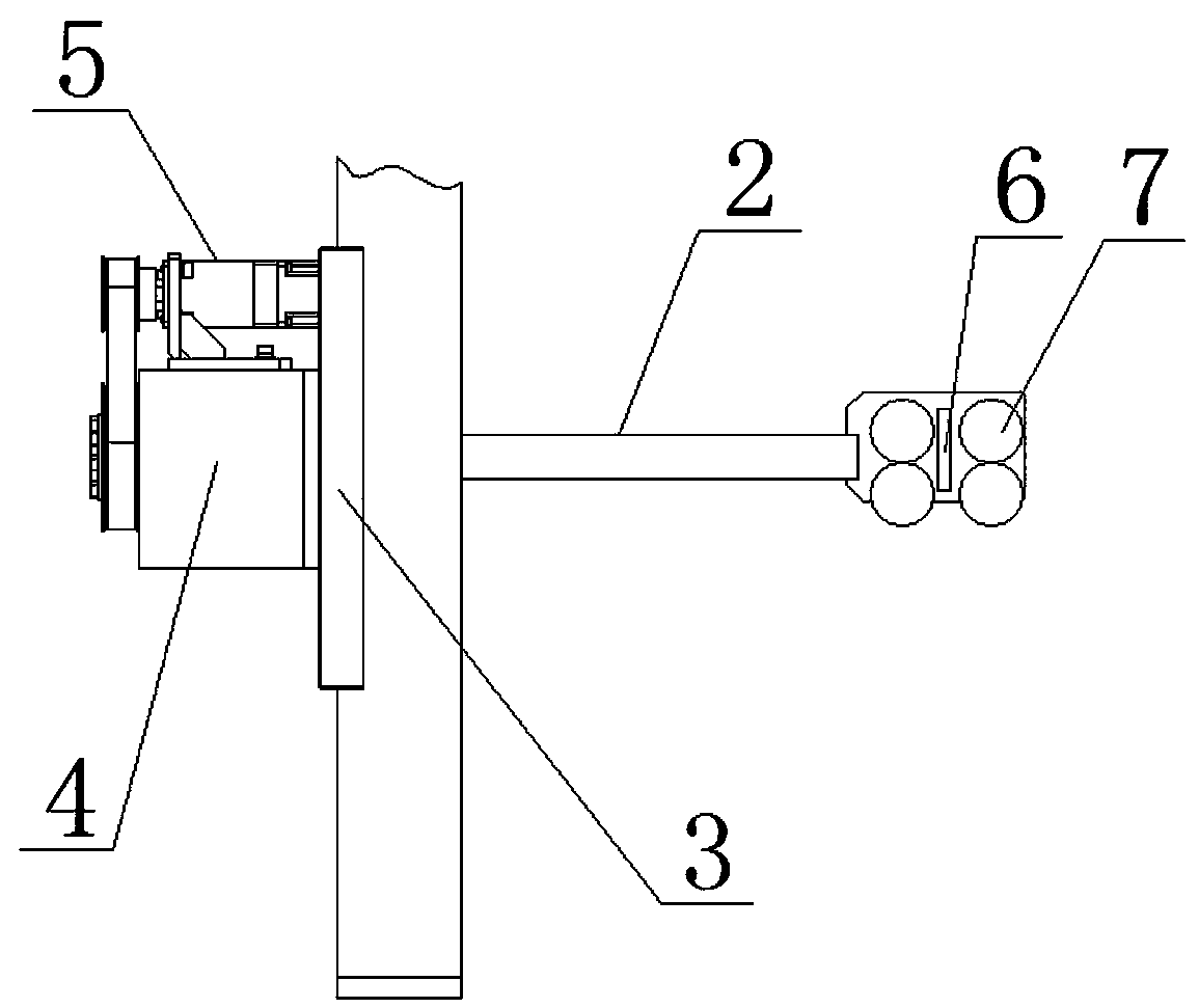 Truss type automatic wire take-up machine