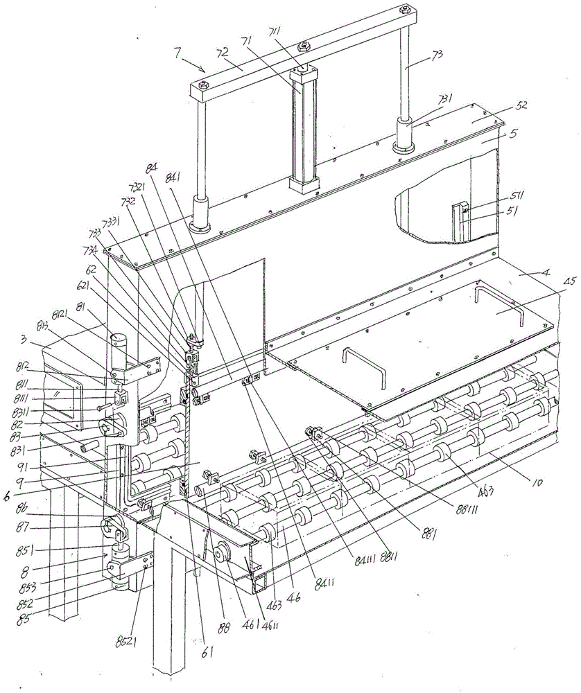 Replacement chamber sealing apparatus for electronic material firing furnace
