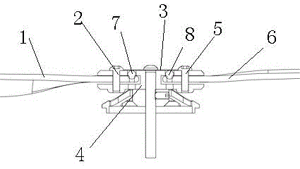 Folding propeller with limiting structures