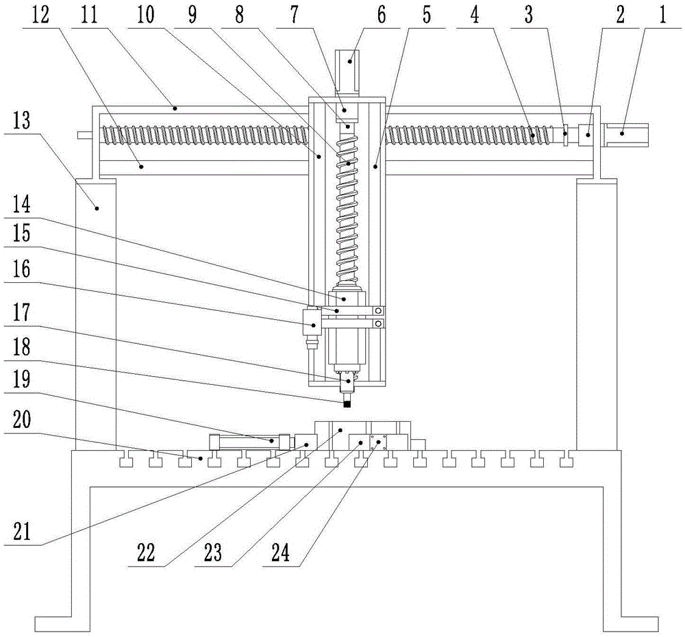 Workpiece clamping structure for grinding tool, and tracking type casting edging machine and method