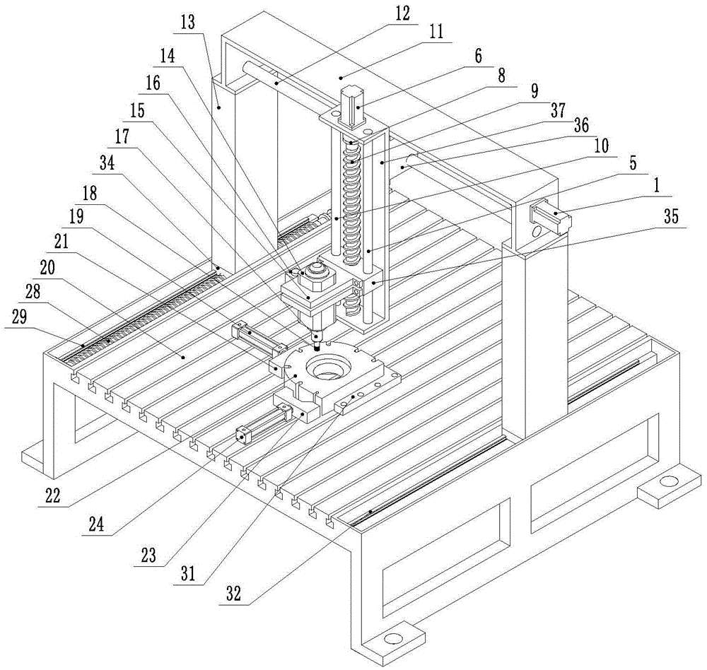 Workpiece clamping structure for grinding tool, and tracking type casting edging machine and method