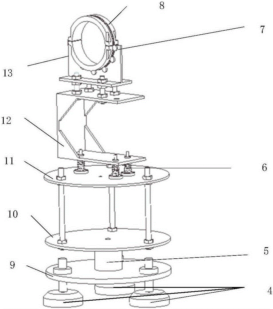 Air flotation supporting device for space manipulator