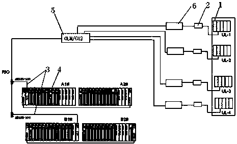 Belt conveyor signal transmission control device and method used for ship unloader